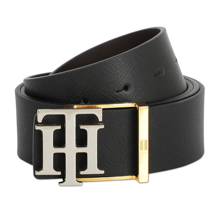 Tommy Hilfiger Cannock Men Leather Reversible Belt Black+Brown