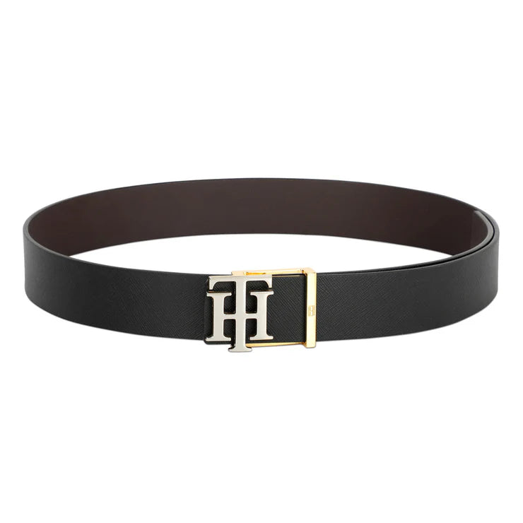 Tommy Hilfiger Cannock Men Leather Reversible Belt Black+Brown