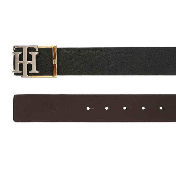 Tommy Hilfiger Cannock Men Leather Reversible Belt Black+Brown