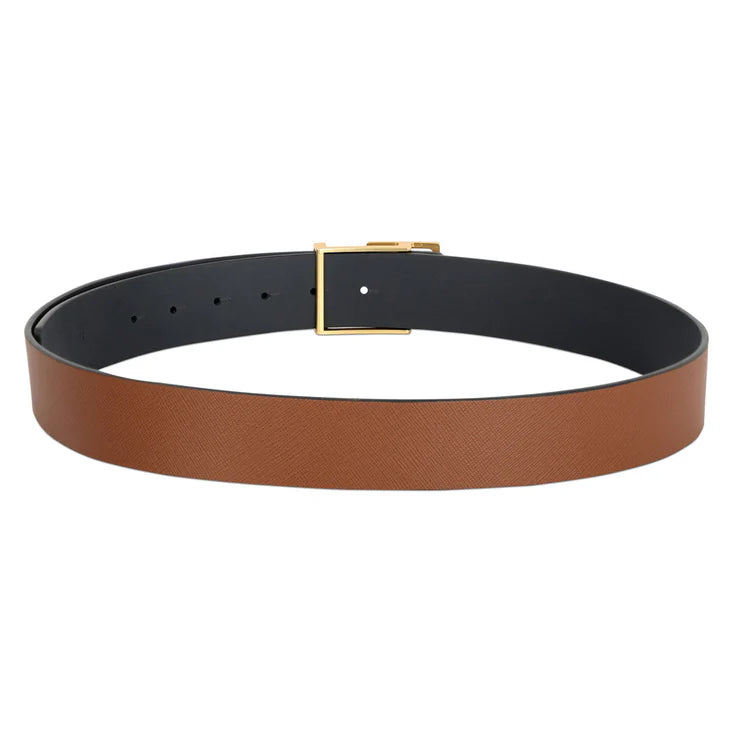 Tommy Hilfiger Cannock Men Leather Reversible Belt Tan+Navy