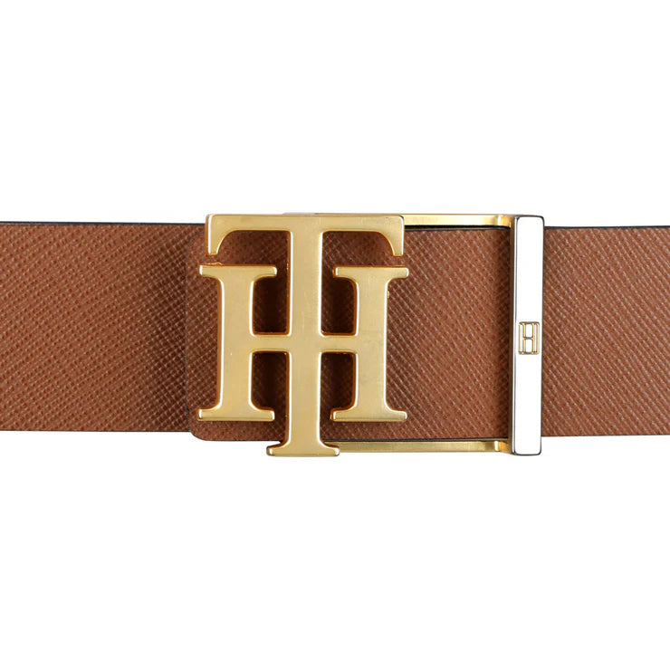 Tommy Hilfiger Cannock Men Leather Reversible Belt Tan+Navy