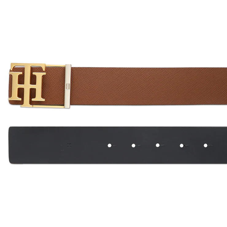 Tommy Hilfiger Cannock Men Leather Reversible Belt Tan+Navy