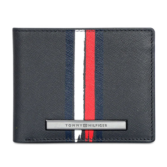 Tommy Hilfiger Moxen Men's Leather Slimfold Wallet Navy