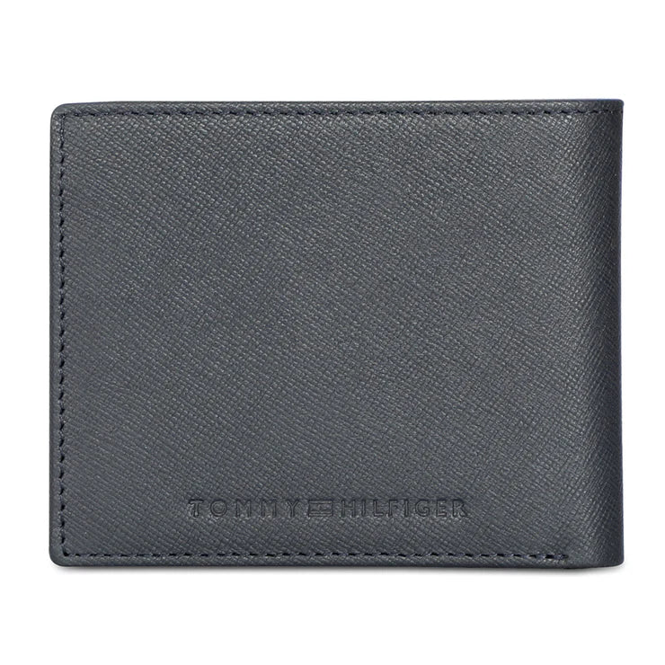 Tommy Hilfiger Moxen Men's Leather Slimfold Wallet Navy