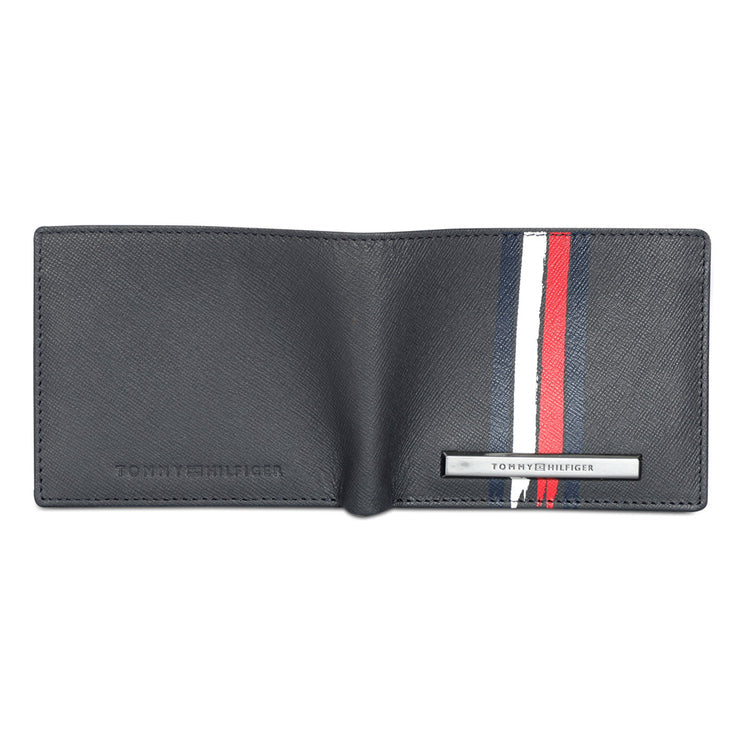 Tommy Hilfiger Moxen Men's Leather Slimfold Wallet Navy