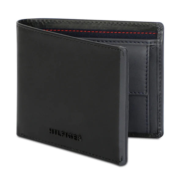 Tommy Hilfiger Deckard Men's Leather Global Coin Wallet Black