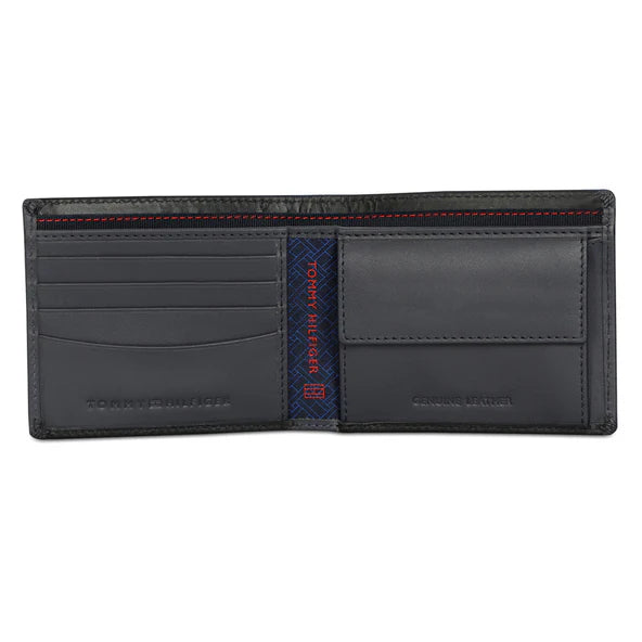 Tommy Hilfiger Deckard Men's Leather Global Coin Wallet Black