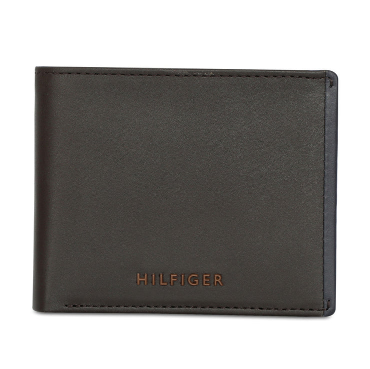 Tommy Hilfiger Deckard Men's Leather Global Coin Wallet Brown