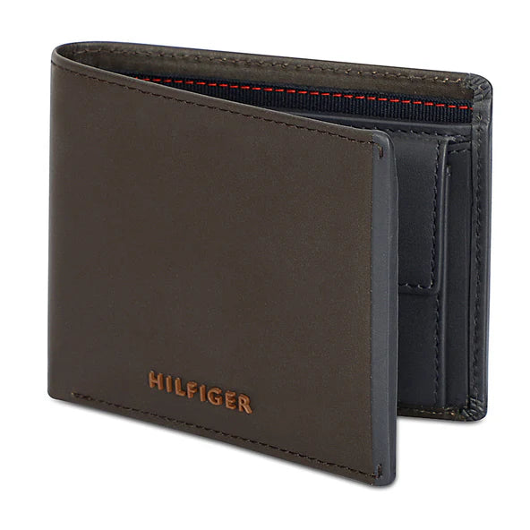 Tommy Hilfiger Deckard Men's Leather Global Coin Wallet Brown