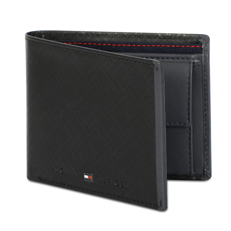 Tommy Hilfiger Ather Men's Leather Global Coin Wallet Black