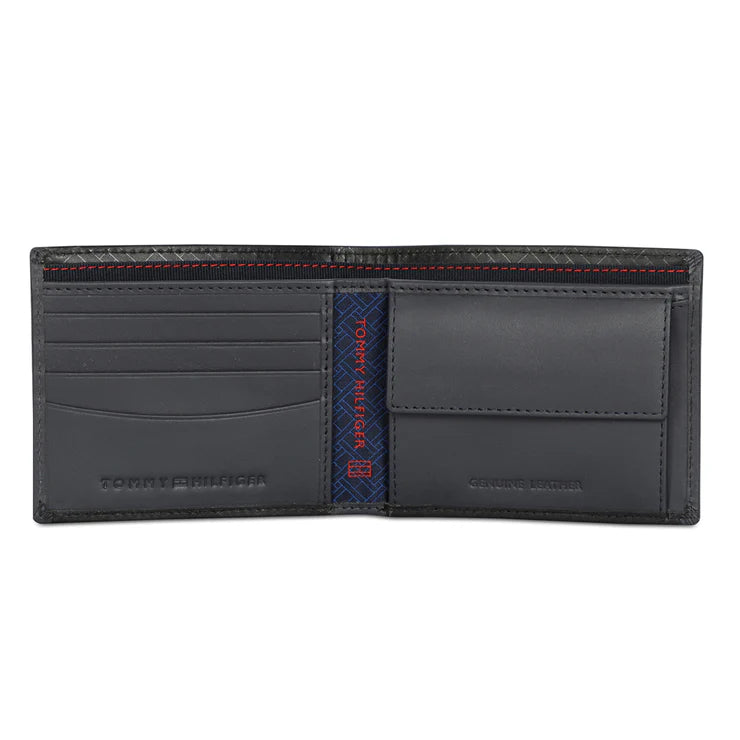 Tommy Hilfiger Ather Men's Leather Global Coin Wallet Black