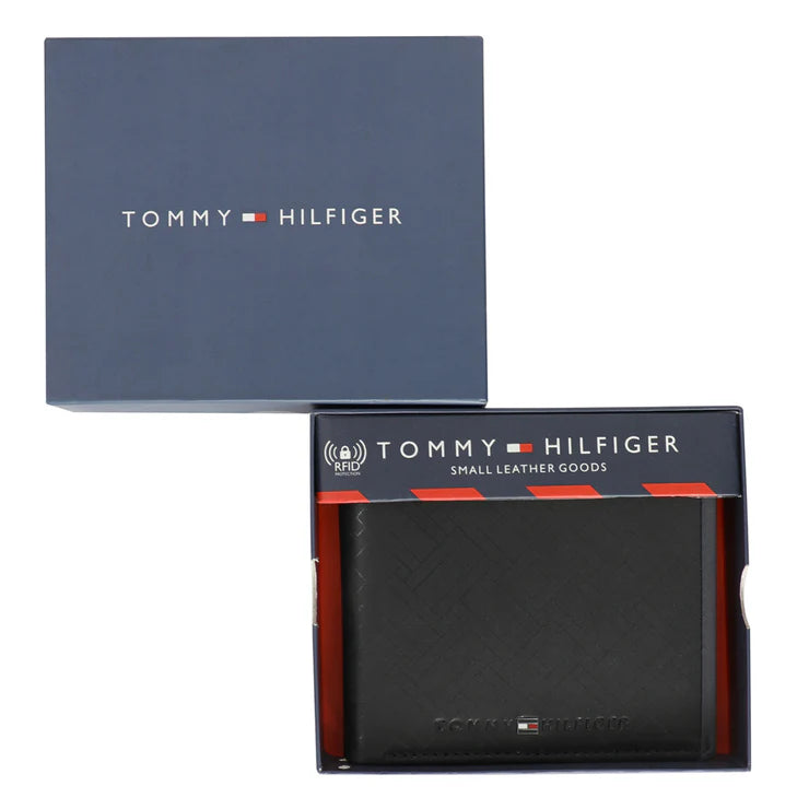 Tommy Hilfiger Ather Men's Leather Global Coin Wallet Black