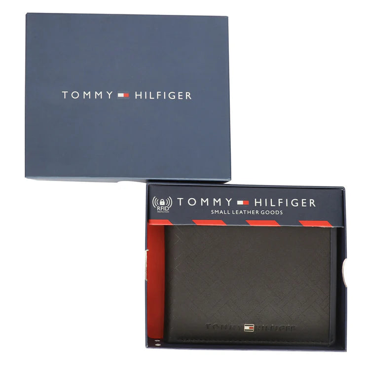 Tommy Hilfiger Ather Men's Leather Global Coin Wallet Brown