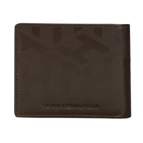 Tommy Hilfiger Arke Men's Leather Global Coin Wallet Brown