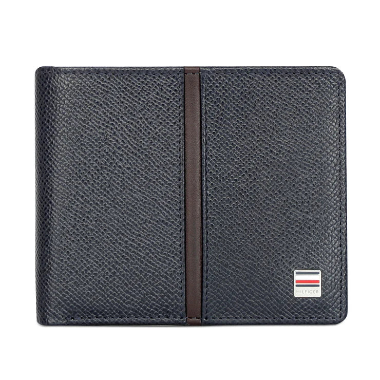 Tommy Hilfiger Renato Men's Leather Passcase Wallet Navy