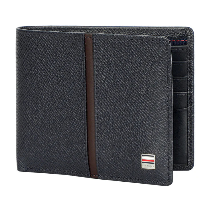 Tommy Hilfiger Renato Men's Leather Passcase Wallet Navy