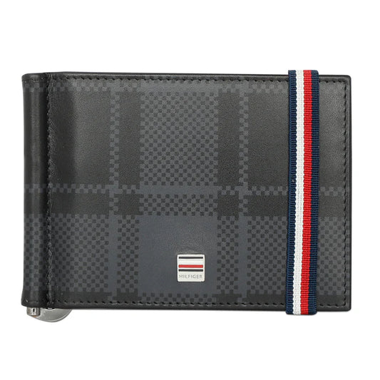 Tommy Hilfiger Weimar Men's Leather Money Clip Black