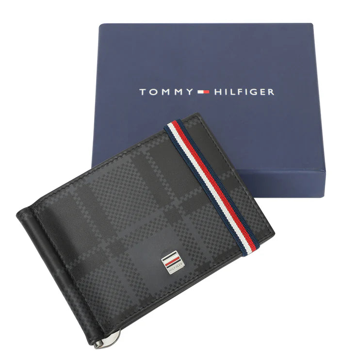 Tommy Hilfiger Weimar Men's Leather Money Clip Black