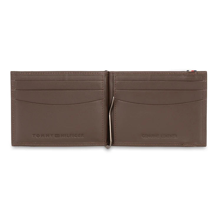 Tommy Hilfiger Weimar Men's Leather Money Clip Brown