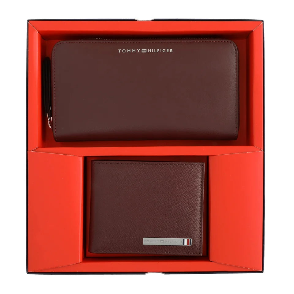 Tommy Hilfiger Funchal Gift Set Clutch + Wallet Burgundy
