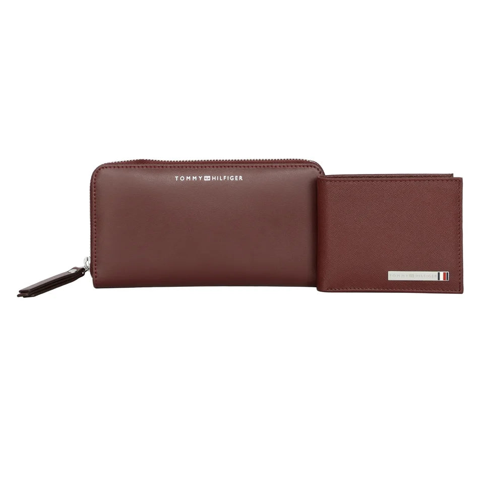 Tommy Hilfiger Funchal Gift Set Clutch + Wallet Burgundy