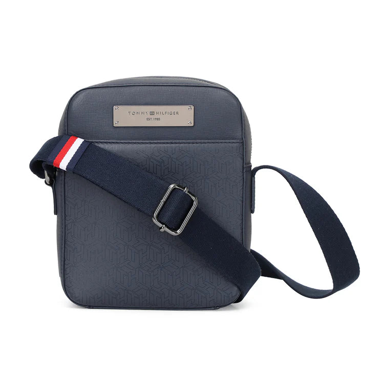 Tommy Hilfiger Premium Leather Line Ferguson Crossbody Navy