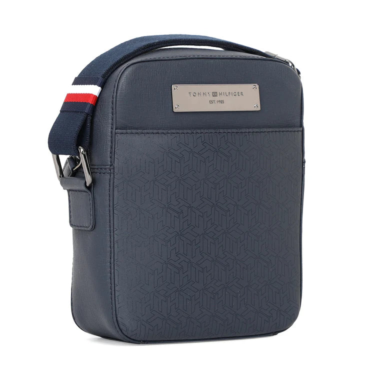 Tommy Hilfiger Premium Leather Line Ferguson Crossbody Navy