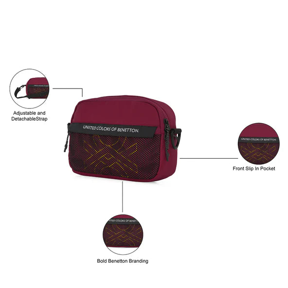 United Colors of Benetton Kyson Crossbody Wine