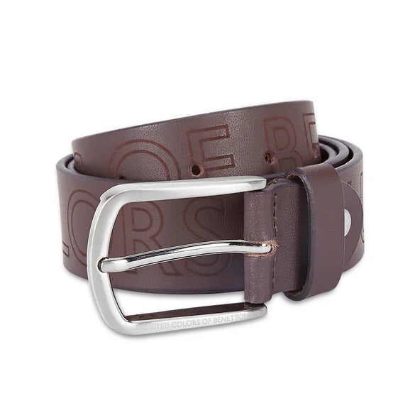 United Colors of Benetton Castor Men's Leather Reversible Belt Brown