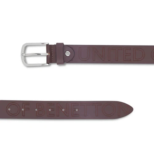 United Colors of Benetton Castor Men's Leather Reversible Belt Brown