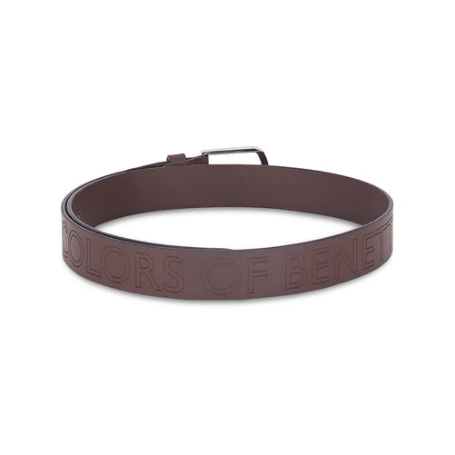 United Colors of Benetton Castor Men's Leather Reversible Belt Brown