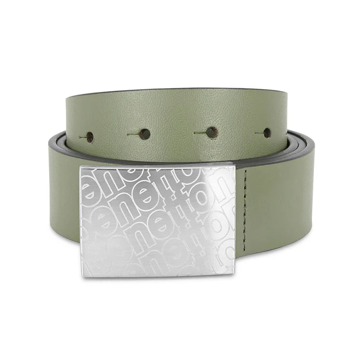 United Colors of Benetton Wallace Men's Leather Non Reversible Belt Olive