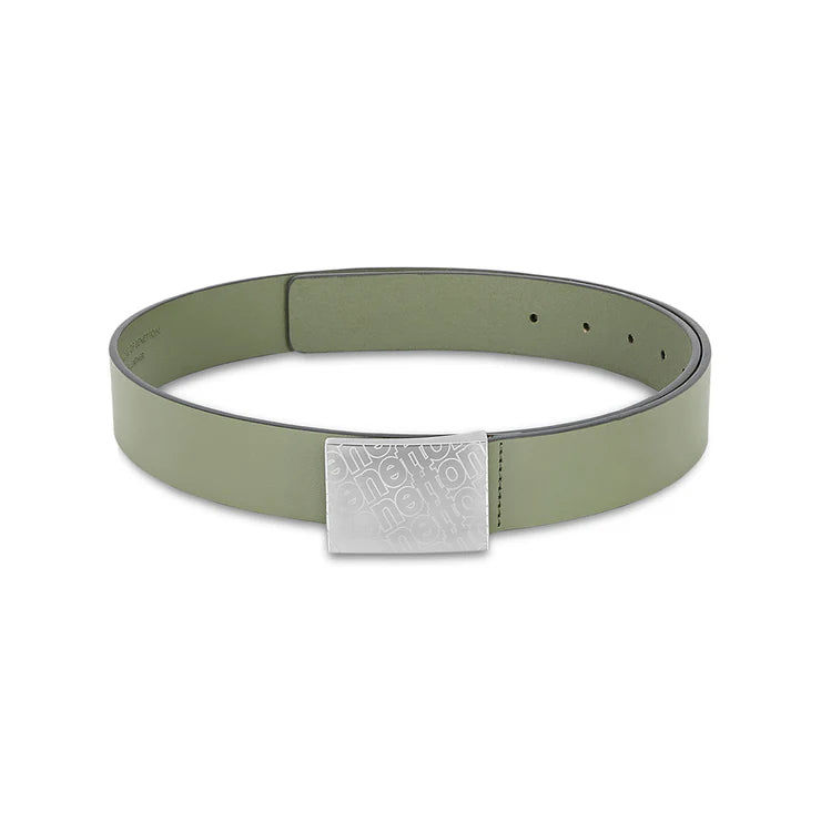 United Colors of Benetton Wallace Men's Leather Non Reversible Belt Olive