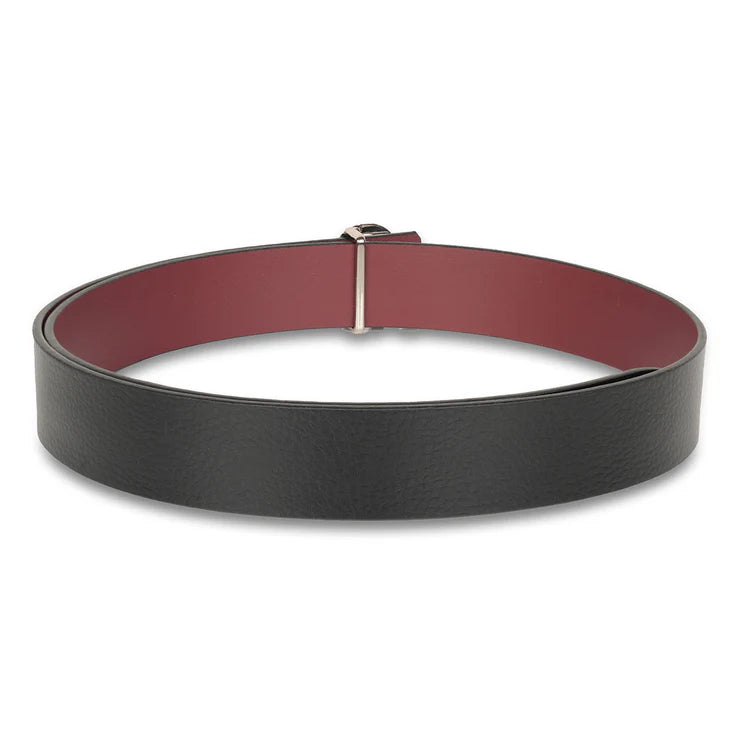 United Colors of Benetton Renardo Men's Leather Reversible Belt Black+Wine