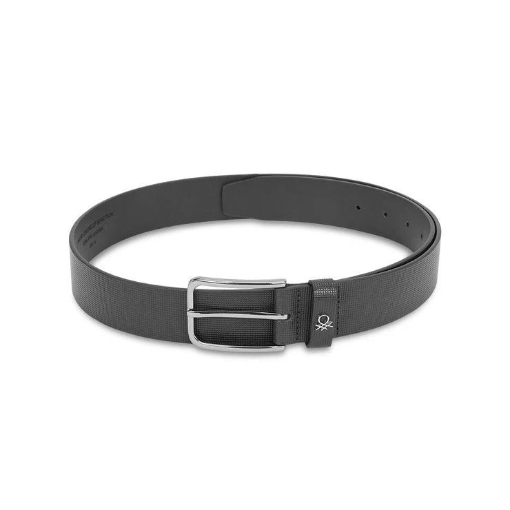 United Colors of Benetton Adriano Men's Non-Reversible Leather Belt Black