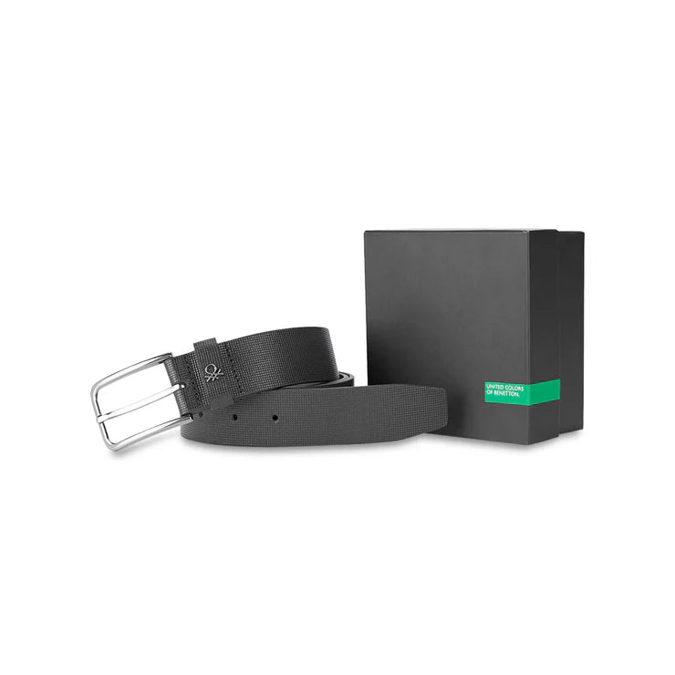 United Colors of Benetton Adriano Men's Non-Reversible Leather Belt Black