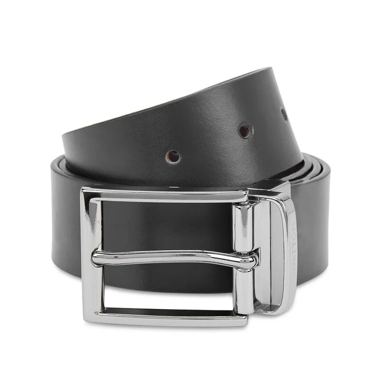 United Colors of Benetton Enzo Men's Leather Reversible Belt Black+Brown