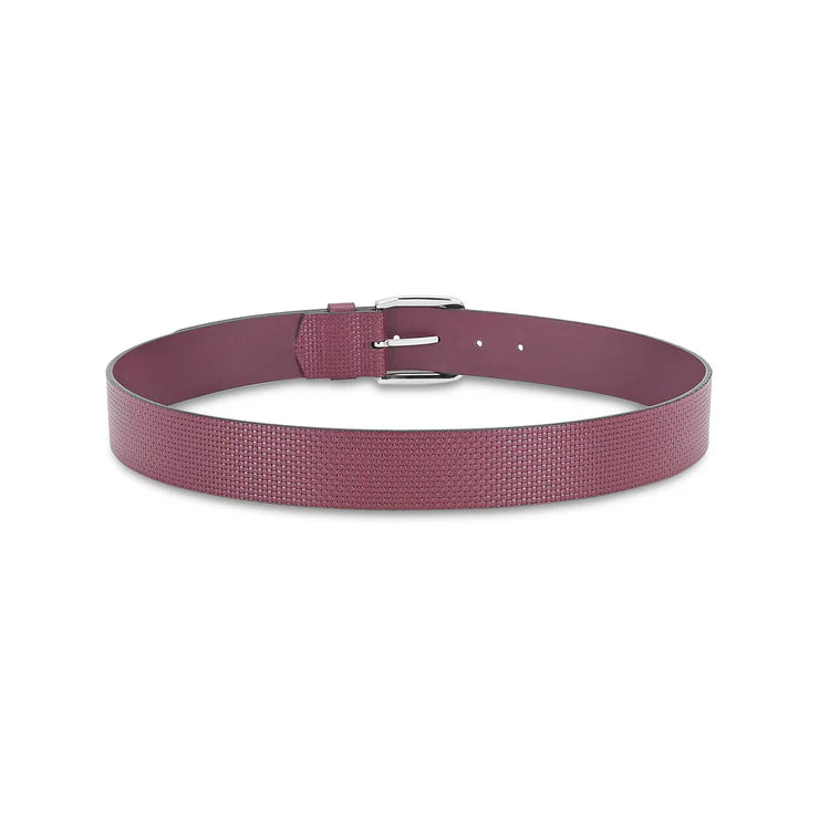 United Colors of Benetton Wilber Men's Leather Non Reversible Belt Wine