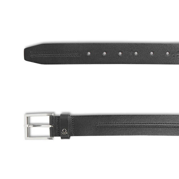 United Colors of Benetton Cavier Men's Leather Non Reversible Belt Black