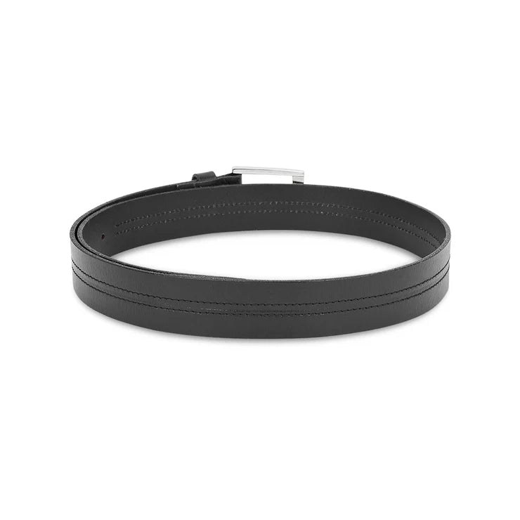 United Colors of Benetton Cavier Men's Leather Non Reversible Belt Black