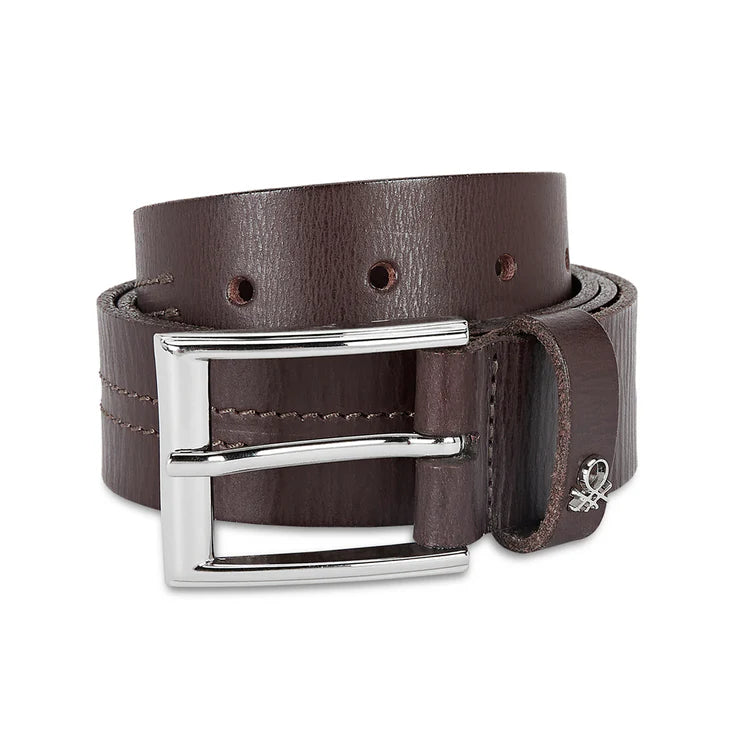 United Colors of Benetton Cavier Men's Leather Non Reversible Belt Brown