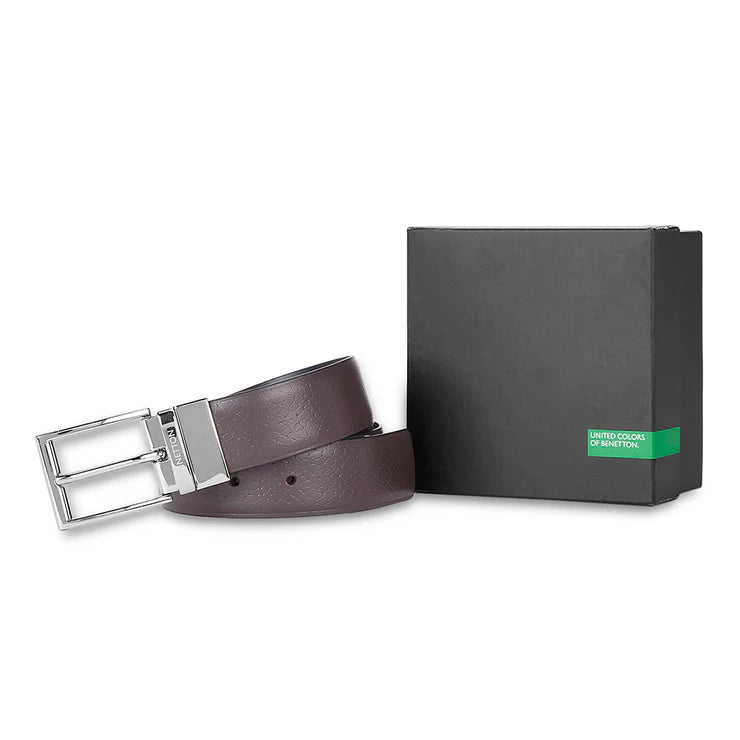 United Colors of Benetton Furbo Men's Leather Reversible Belt