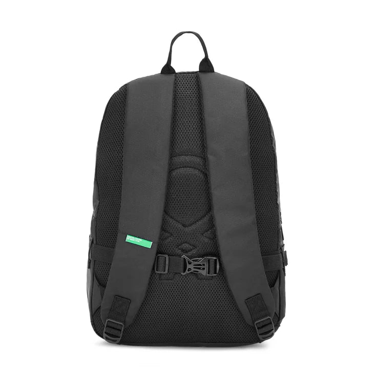 United Colors of Benetton Olivine Laptop Backpack Black +Red