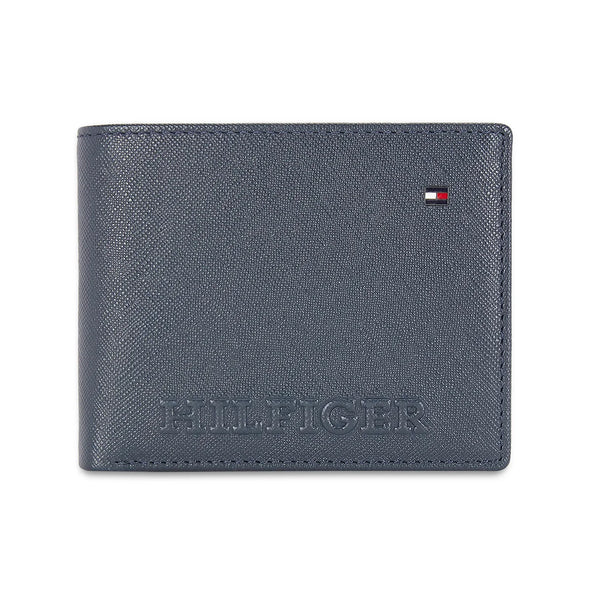 Tommy Hilfiger Harstad Men's Leather Slimfold Wallet Navy