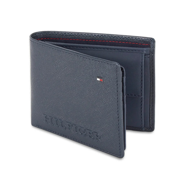 Tommy Hilfiger Harstad Men's Leather Slimfold Wallet Navy