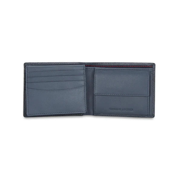 Tommy Hilfiger Harstad Men's Leather Slimfold Wallet Navy