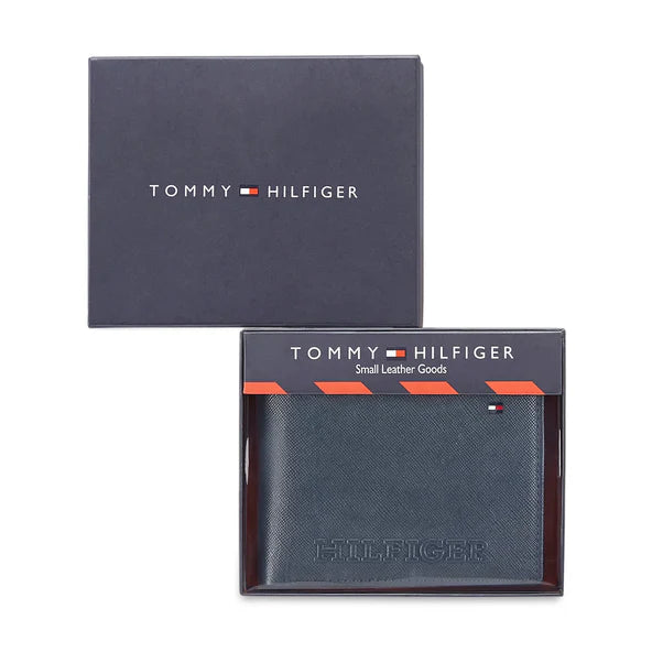 Tommy Hilfiger Harstad Men's Leather Slimfold Wallet Navy