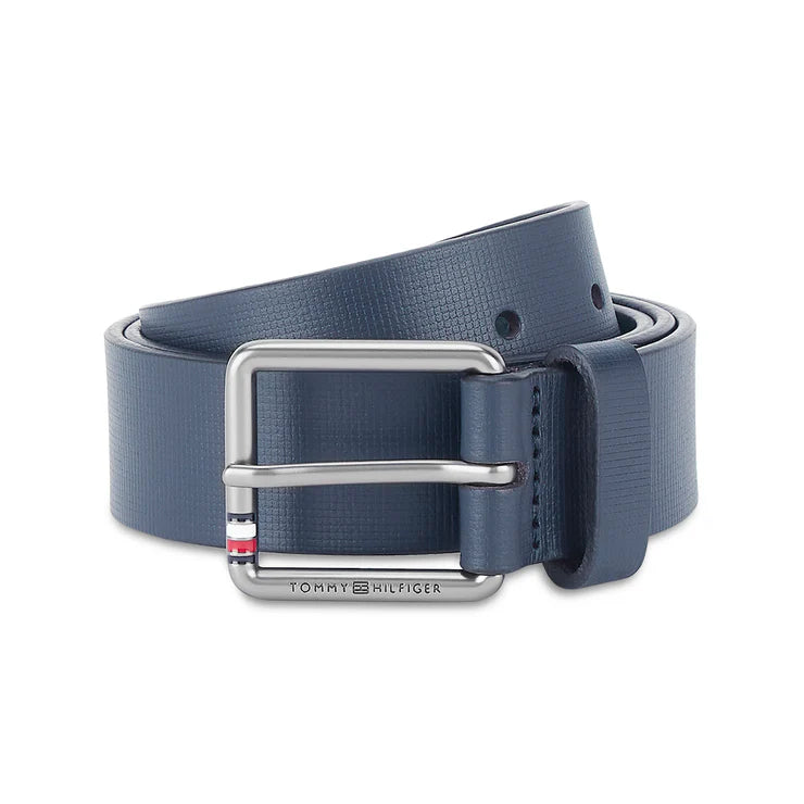 Tommy Hilfiger Horsens Men's Leather Belt Navy