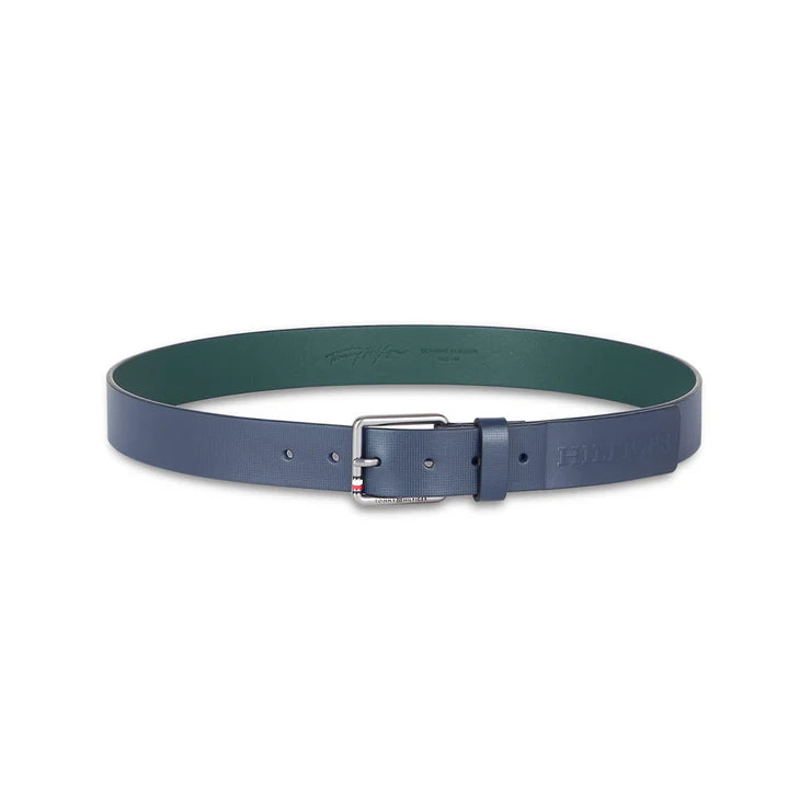 Tommy Hilfiger Horsens Men's Leather Belt Navy