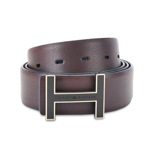 Tommy Hilfiger Randers Men's Reversible Leather Belt Brown+Navy